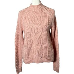 Abercrombie & Fitch Pink Cable Knit Sweater, XS